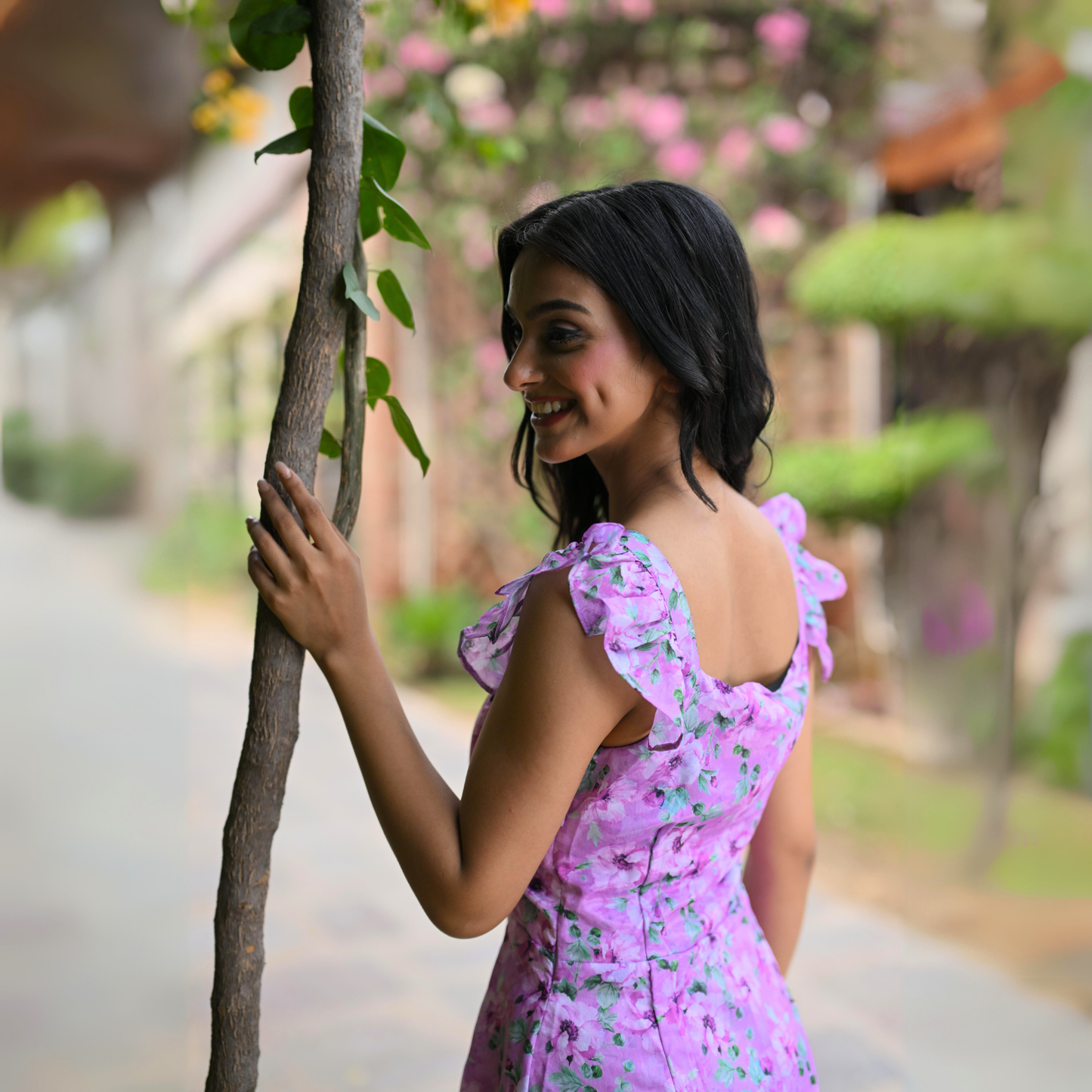 PURPLE FRILL DRESS