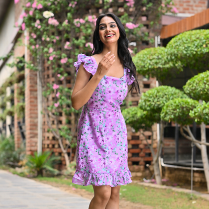 PURPLE FRILL DRESS