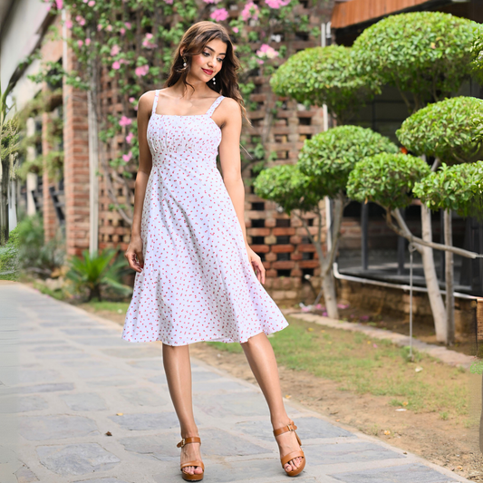 WHITE BLOSSOM DRESS